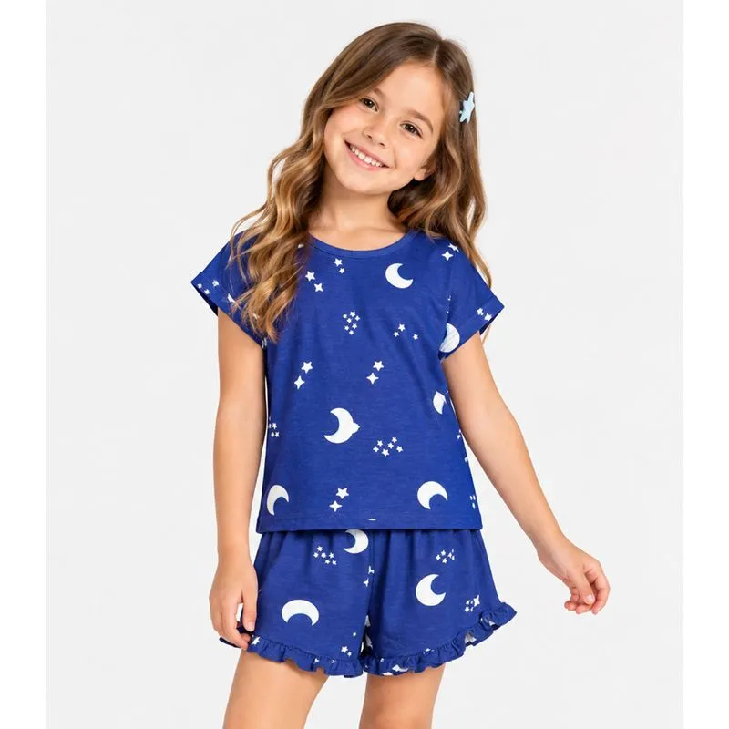 Pijama Infantil Feminino Estampado Select Azul 6