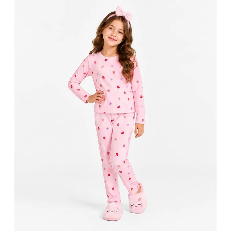 Pijama Infantil Estampado Select Rosa 8