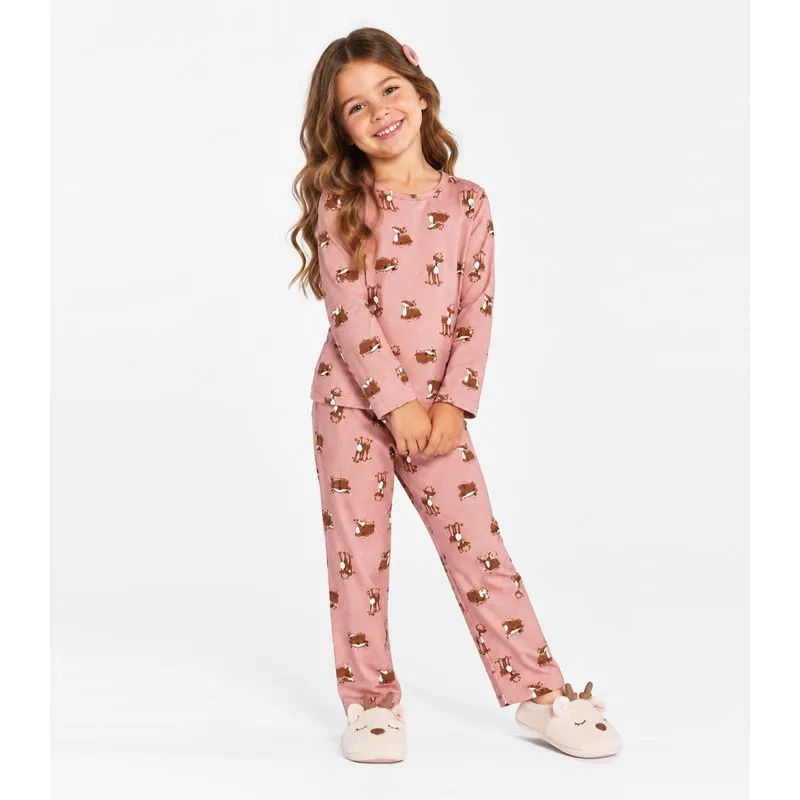 Pijama Infantil Estampado Select Rosa 8