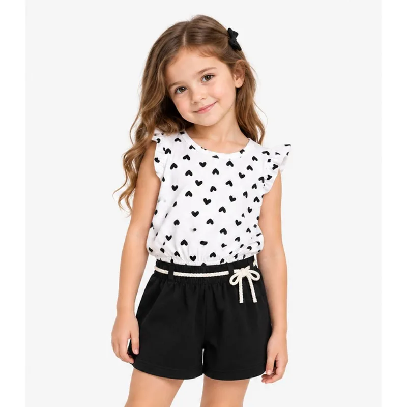 Conjunto Infantil Feminino Estampado Select Bege 10