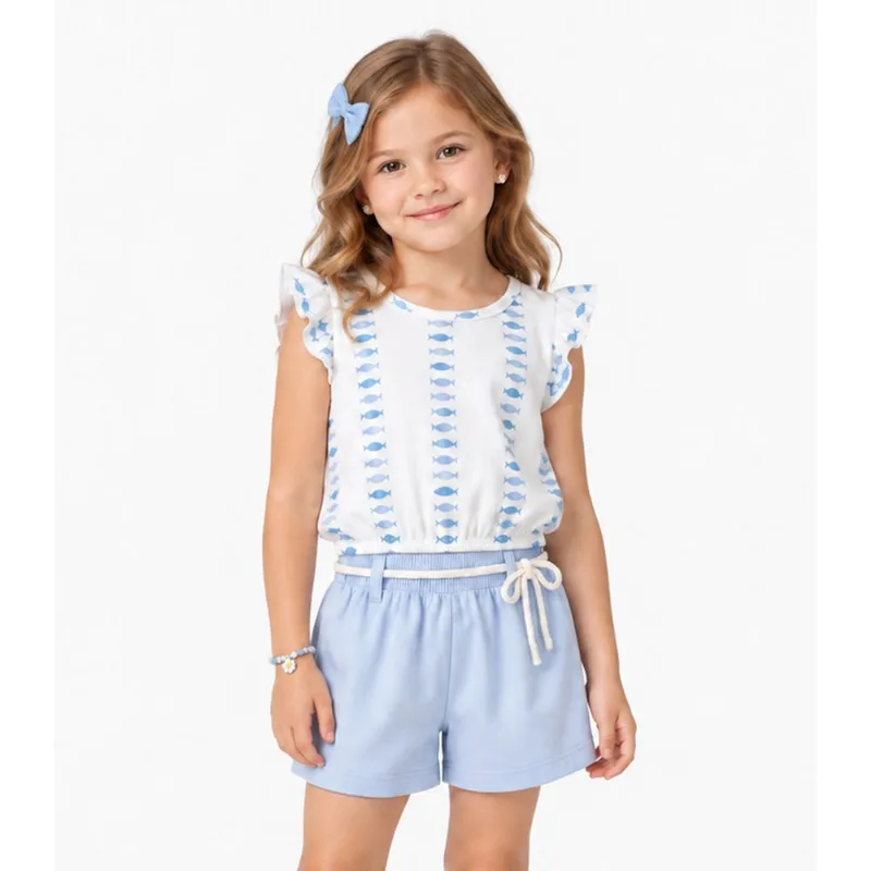 Conjunto Infantil Feminino Estampado Select Branco 6