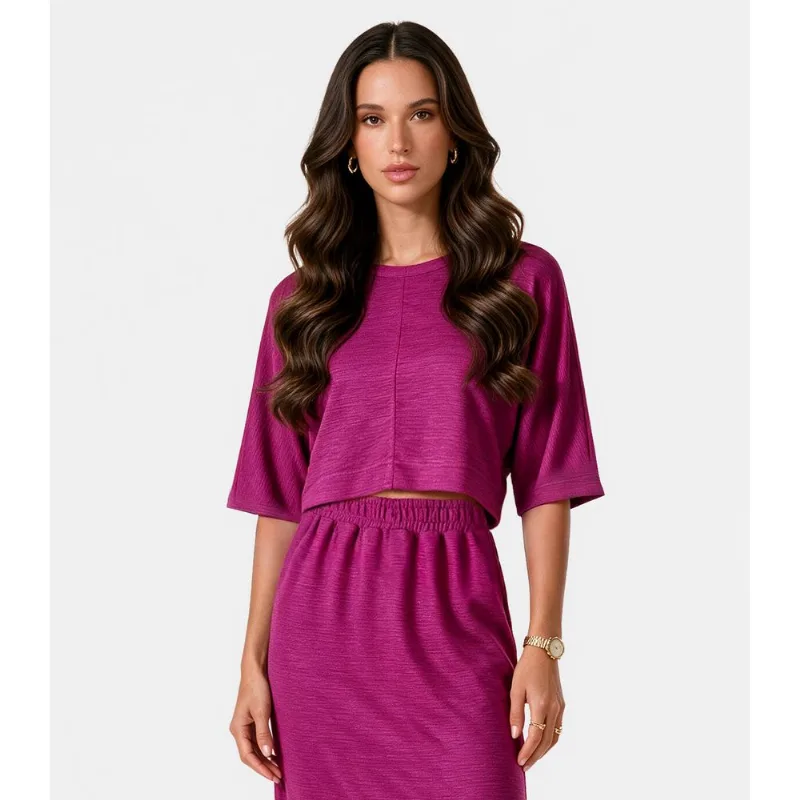 Blusa Morcego Feminina Manga Ampla Dianna Roxo P