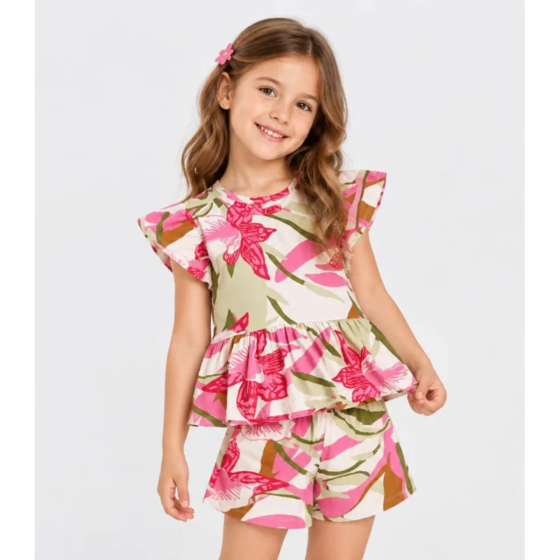 Conjunto Infantil Estampado Select Rosa 10
