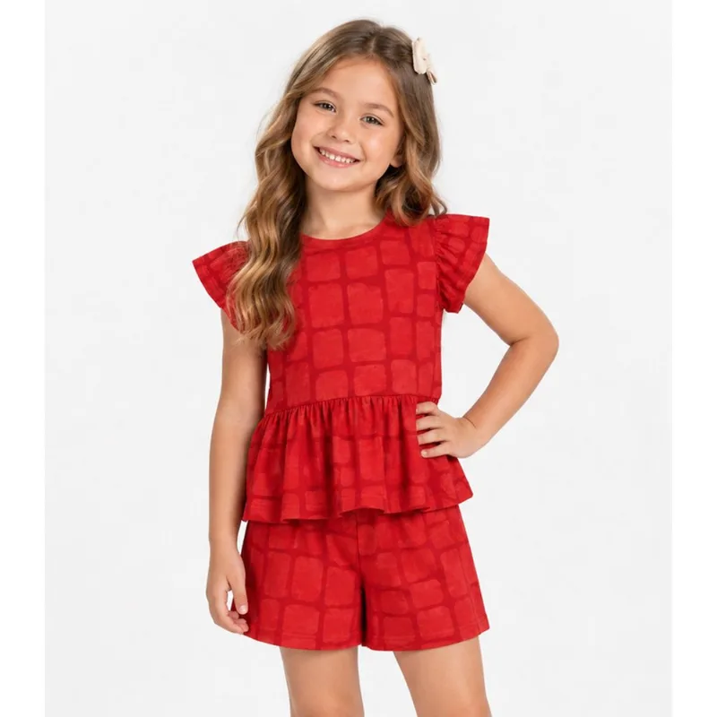 Conjunto Infantil Estampado Select Vermelho 8