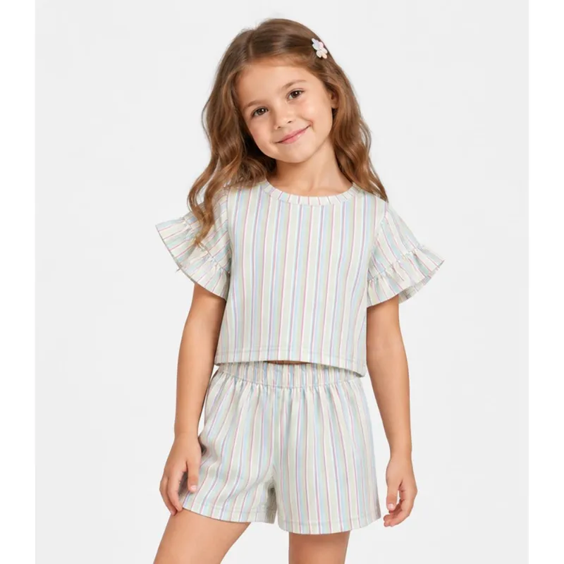 Conjunto Infantil Feminino Estampado Select Bege 8