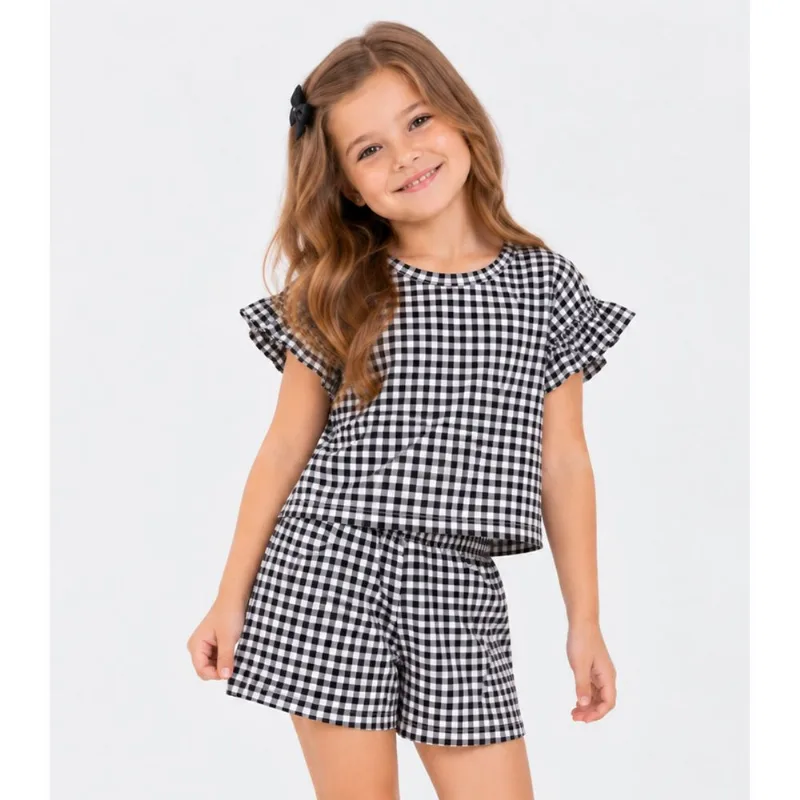Conjunto Infantil Feminino Estampado Select Preto 10