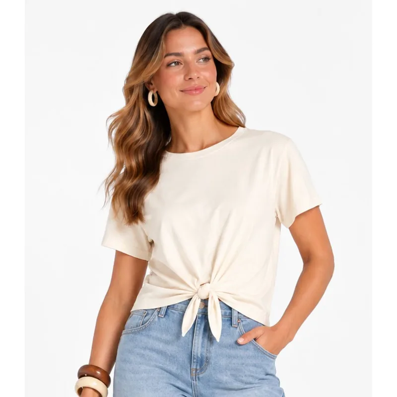 Blusa Verão Feminino Rovitex Bege GG