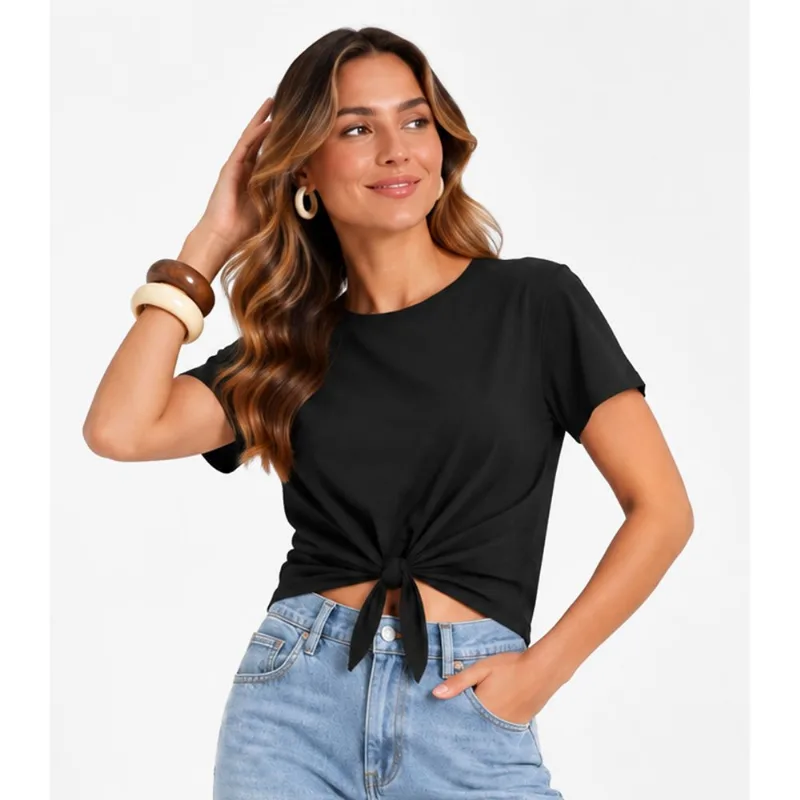 Blusa Verão Feminino Rovitex Preto G