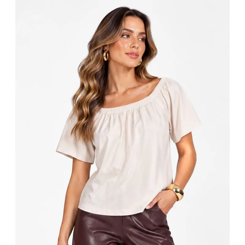 Blusa Verão Feminina Infinita Cor Bege P