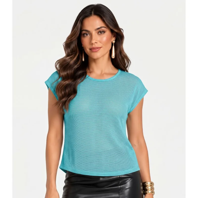 Blusa Verão Feminina Infinita Cor Azul P