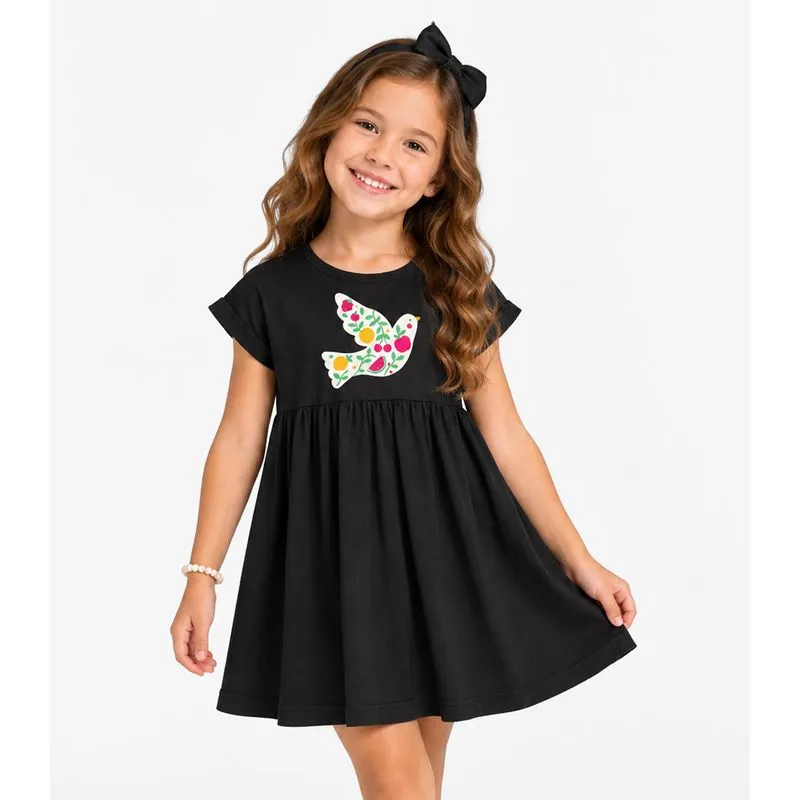 Vestido Verão Infantil Feminino Select Preto 6