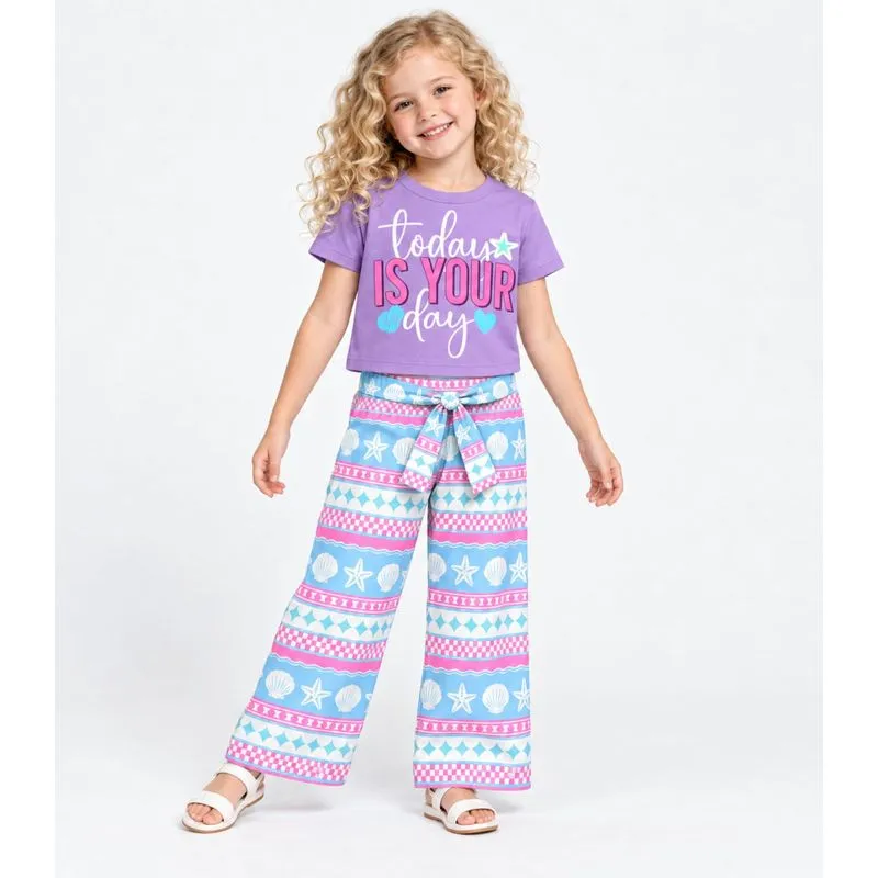 Conjunto Verão Menina Pantacurt Suplex Kappes Roxo 8