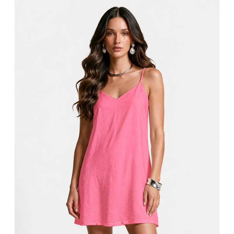 Vestido Macaquinho De Alça Dianna Rosa GG