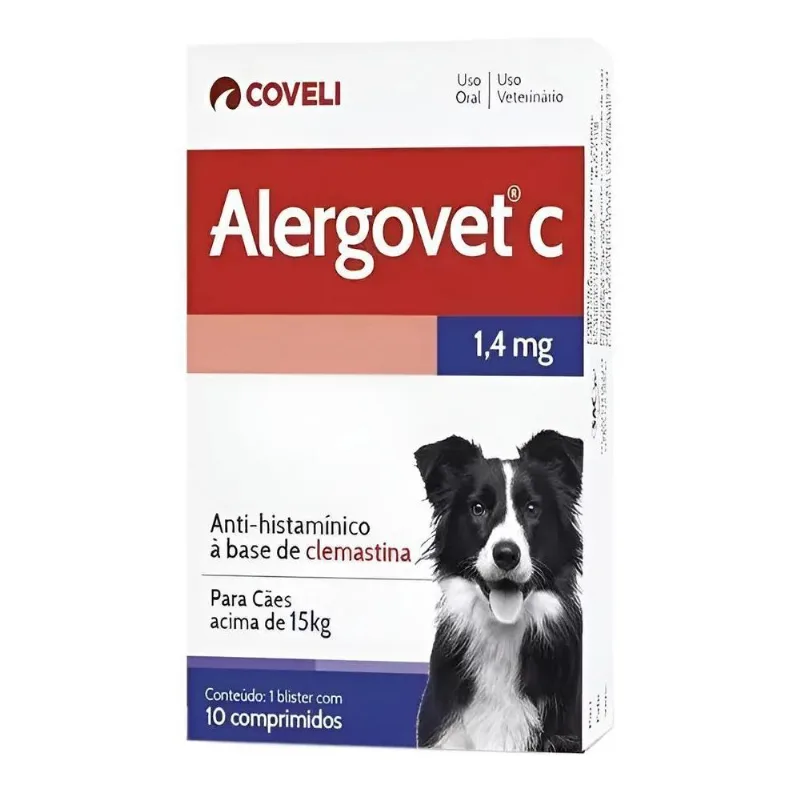Anti-histamínico Alergovet Cães E Gatos Coveli - 1,4mg