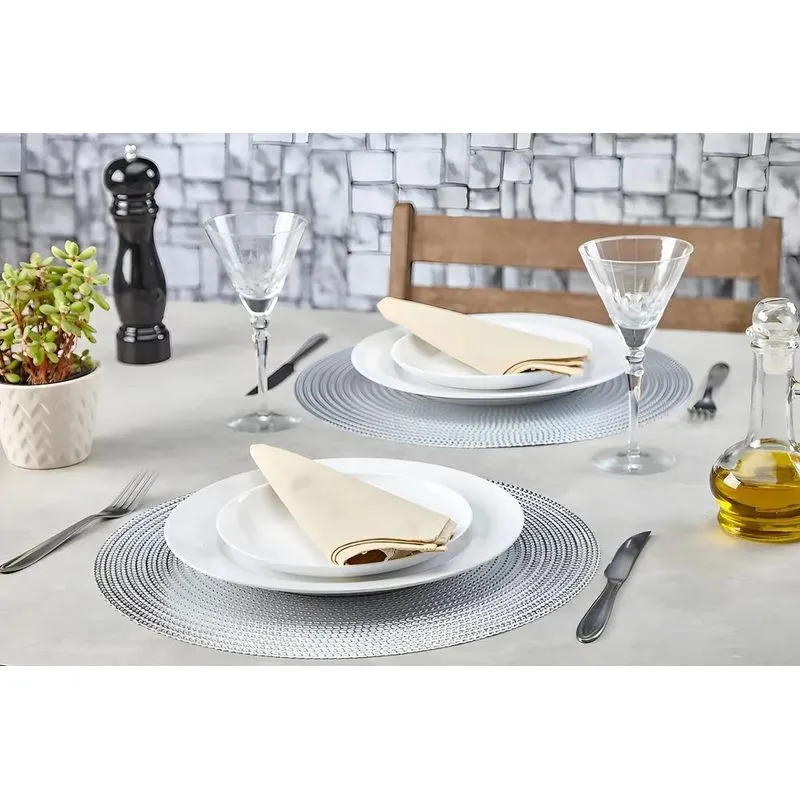 Jogo Americano Redondo Sousplat Cozinha Jantar Kit 6 Peças C