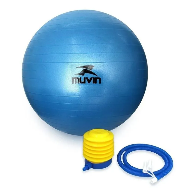 Bola De Pilates Muvin 65cm Até 300kg Com Bomba Fitness