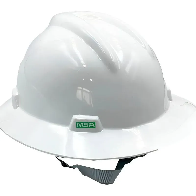 Capacete Aba Total Msa Branco Classe B + Jugular Téxtil