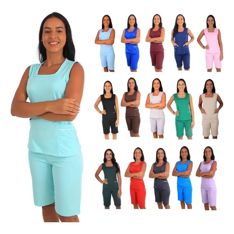 Conjunt Uniforme Babá Domestica Camareira Copeira Faxineira