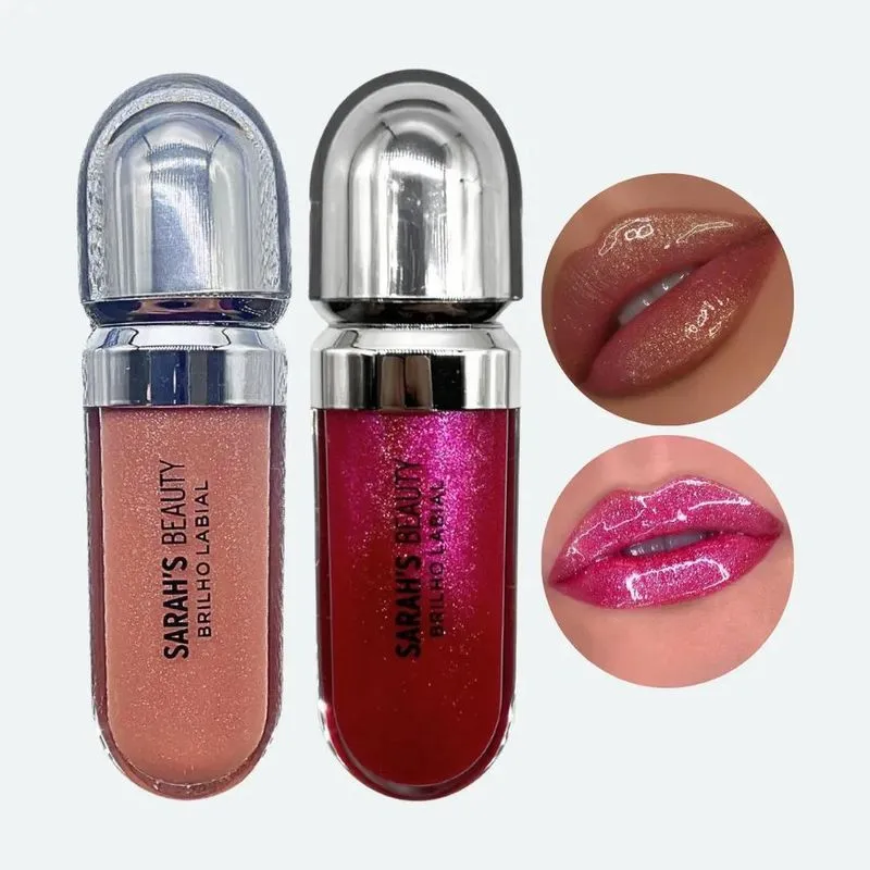 3x Lábios Deslumbrantes Com Kit 2 Gloss Labial - Sarah's Bea