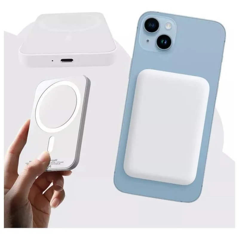 2x Carregador Power Bank Magnético Magsafe Indução 10000mah