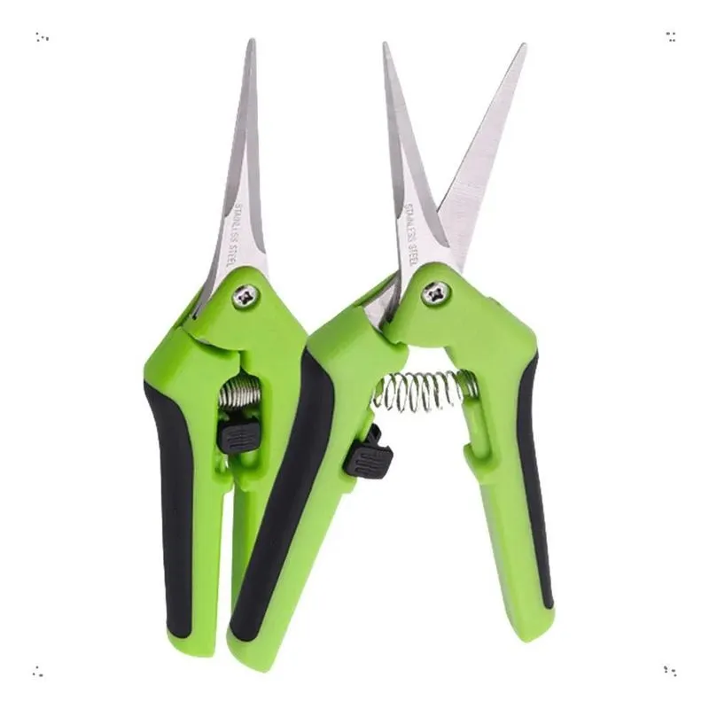 2x Kit 02 Tesouras Poda Jardinagem Ponta Curva + Reta Aço I