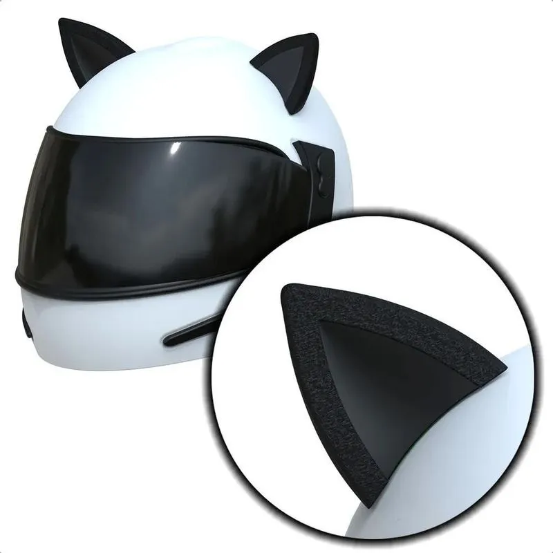 Orelha Orelhinha Gato Gatinho Para Fixar Capacete Moto Bike