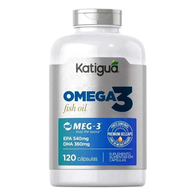 5x Ômega 3 Meg-3 Epa 540mg Dha 360mg Fish Oil 120cps Katigua