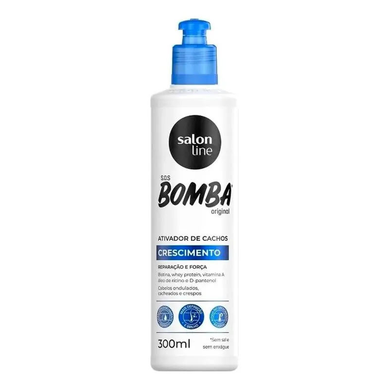3x Ativador De Cachos Sos Bomba Salon Line 300ml
