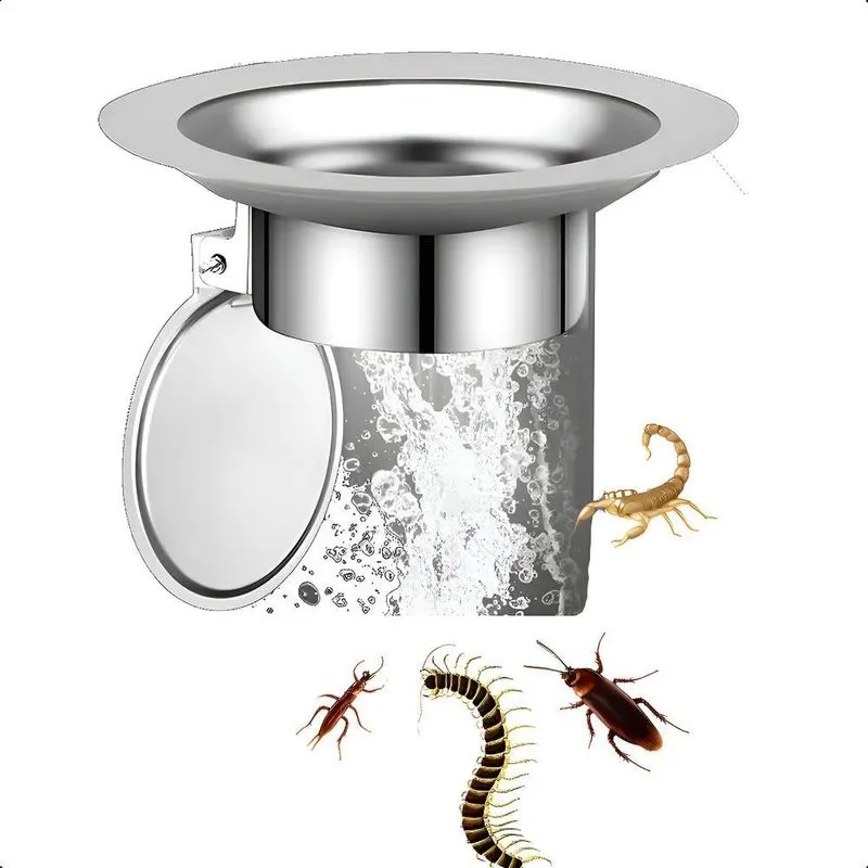 Sifão Ralo Eliminador De Odor Insetos Inox Válvula 10cm Prat