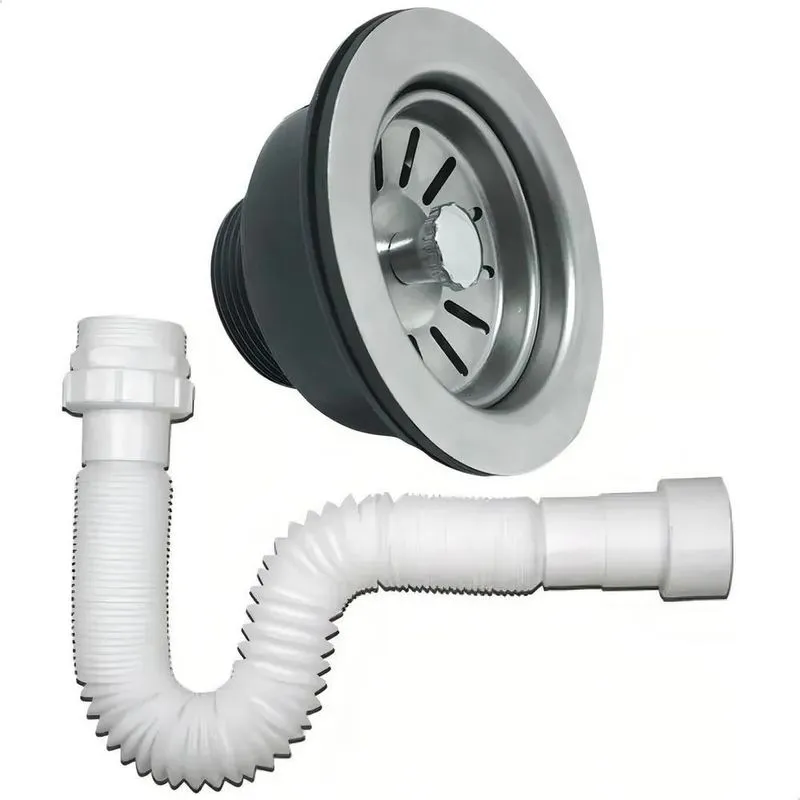 10x Válvula Americana Inox 3. 1/2 + Sifão Flexível Branco 7