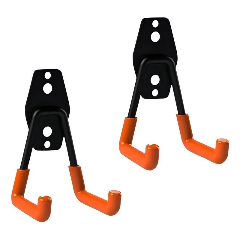Kit 2 Suporte Aço Multiuso 23kg Parede Mangueira Bike Escada