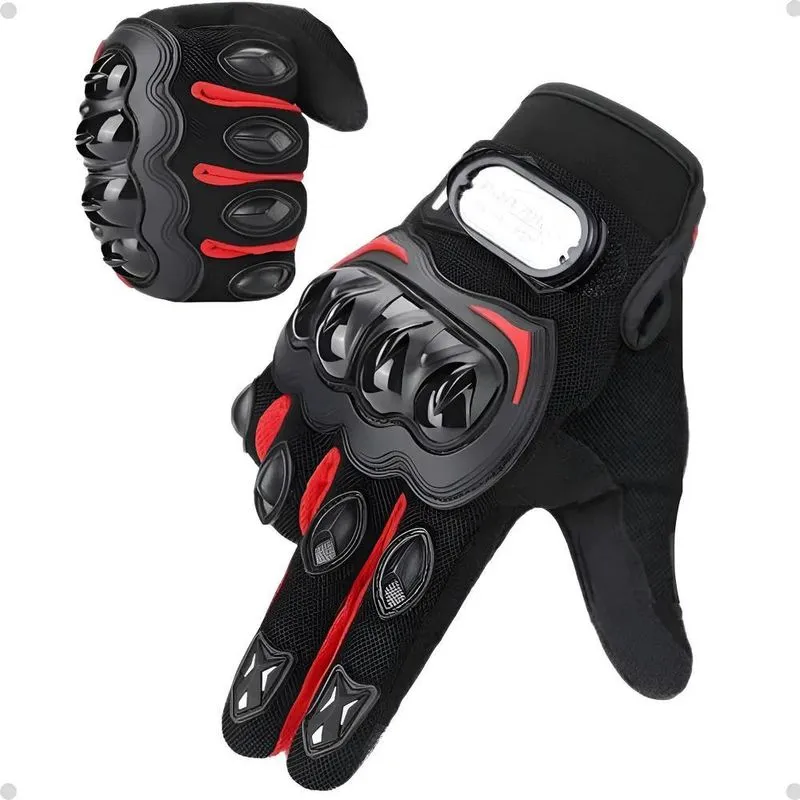 Par Luva Motoqueiro Motociclista Impermeável Prot Azul Único