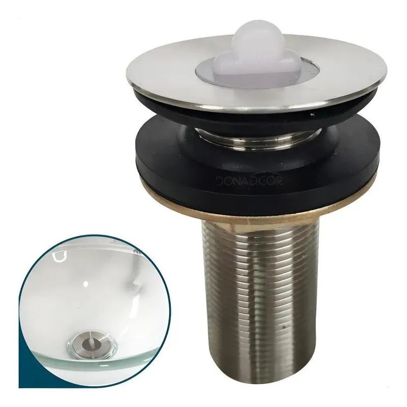 Dona D.cor Valvula Inox 7/8 Inox Banheiro Ralo Pia 3cm Não É