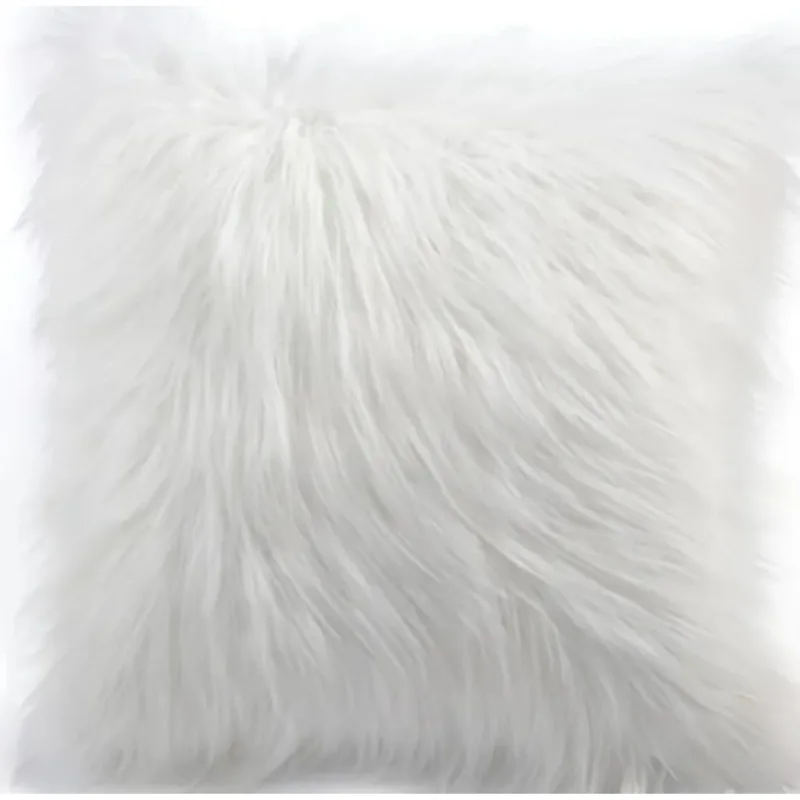 Pelúcia Pelo Alto 50cm: Manta Luxo, Decoração E Art - Branco