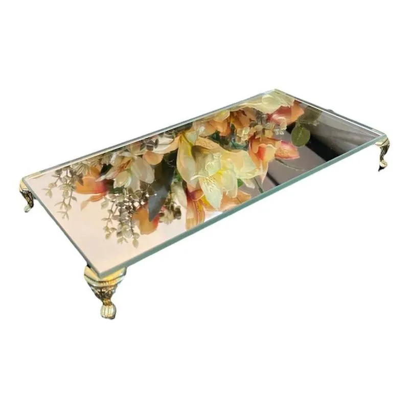 10x Bandeja Espelhada Para Bancada Kit Lavabo Banheiro 20x1