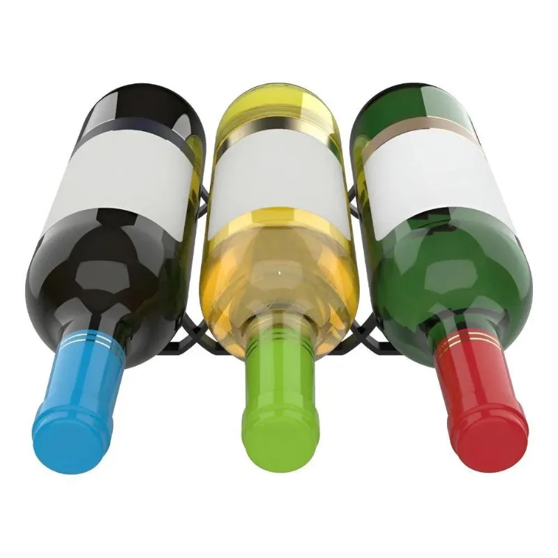 Suporte Expositor De Mesa Para 3 Garrafas De Vinho Deitadas