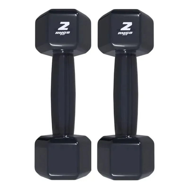 Halteres Rmg8 Fit 2kg Hexagonal Sextavado Pvc Preto