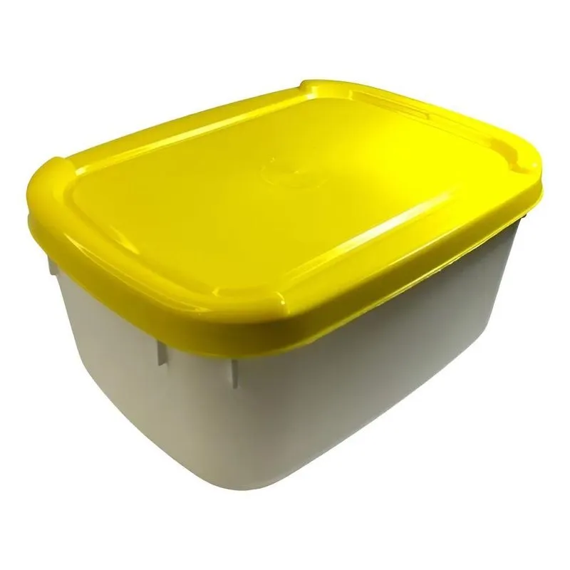 Kit 10 Potes Sorvete 1.5l: Diversas Cores Tampa A - Amarelo