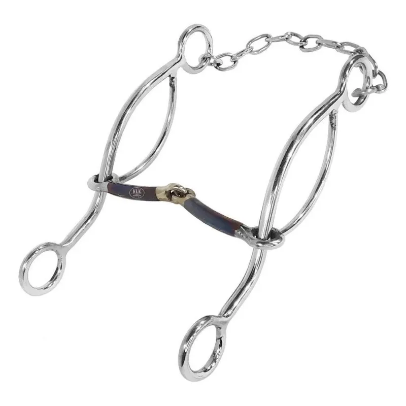 Freio Bridão Levantado Inox Com Bocal De Ferro Para Cavalo