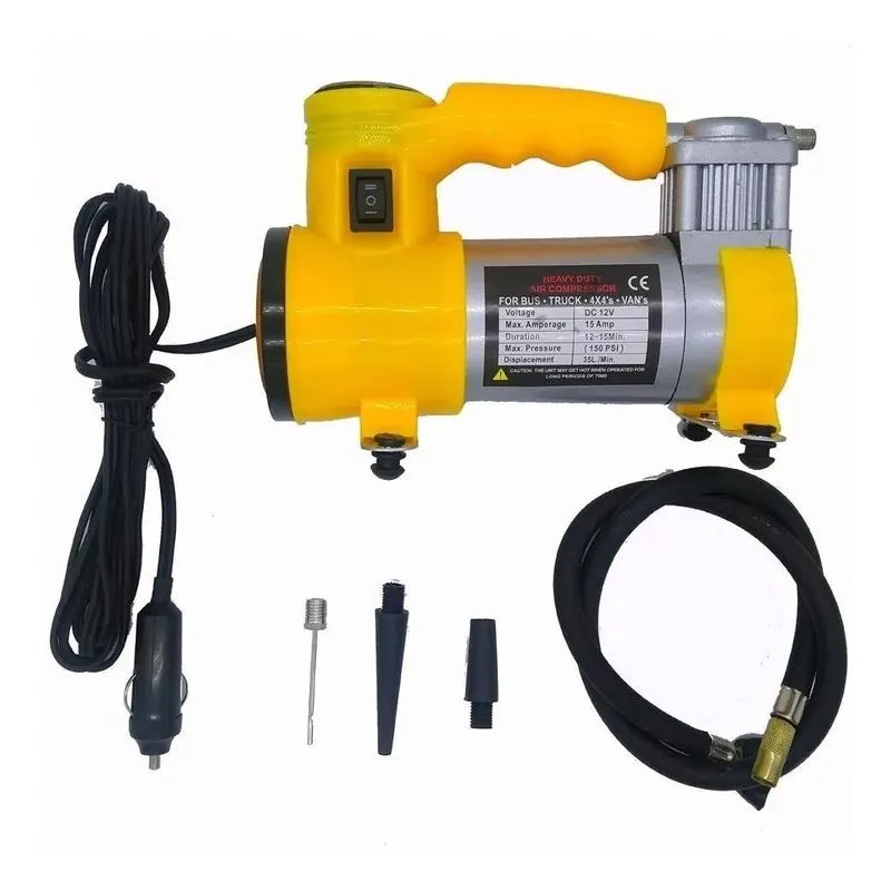 Mini Compressor De Ar 12v Pneu Bola Carro Bike Com Lanterna