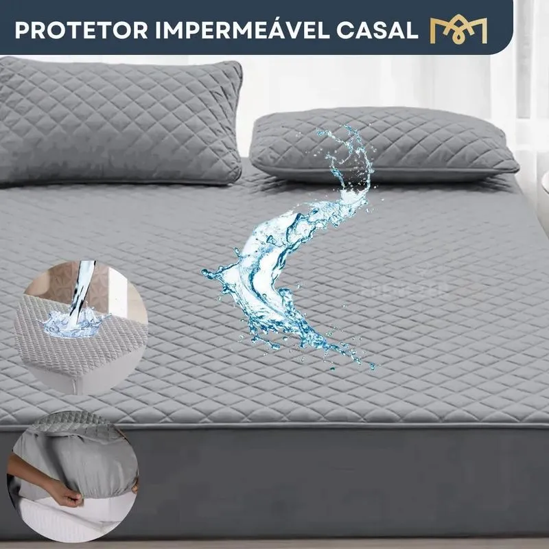 2x Capa Protetora Para Colchão Impermeável Matelado Antialér