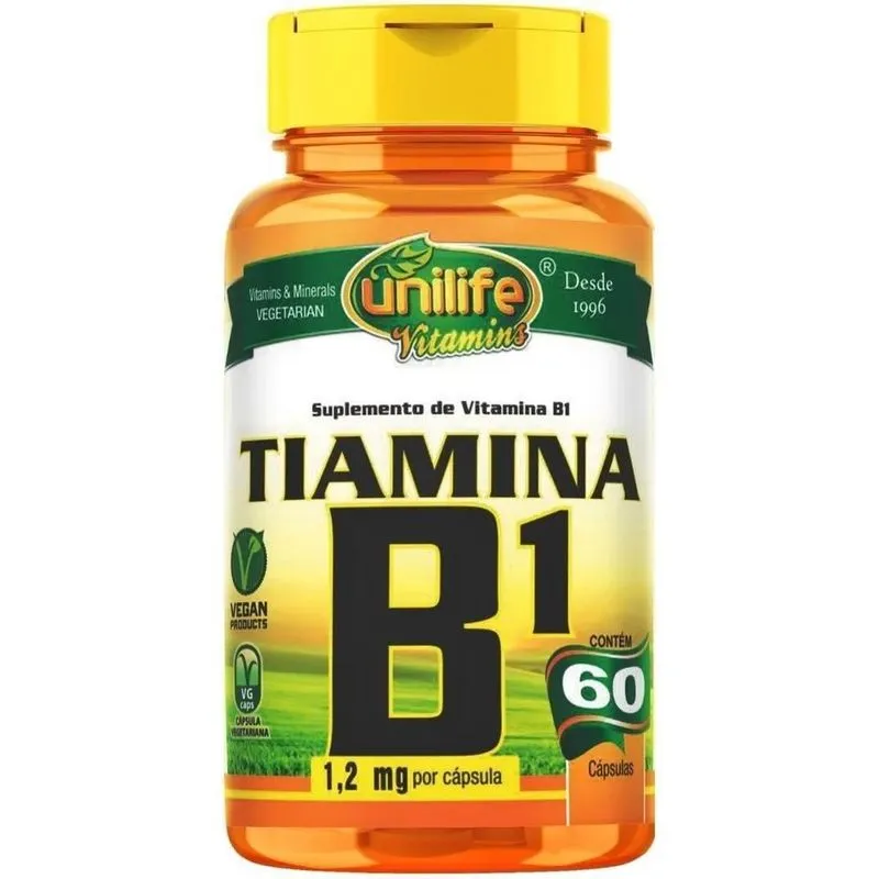 2x Vitamina B1 Tiamina Unilife 60 Cápsulas
