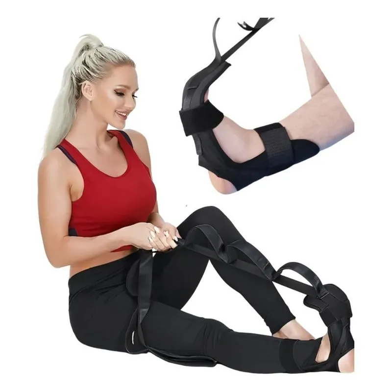 2x Fita Alongamento Para Pernas Pés Pilates Yoga E Fisiotera