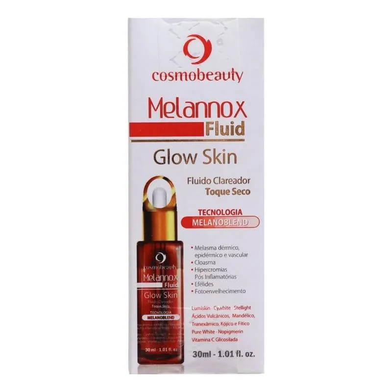 10x Cosmobeauty Melannox Fluid Glow Skin Clareador 30ml