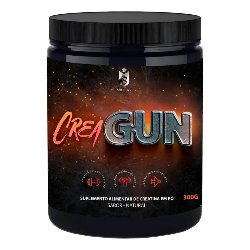 Creatina Creagun 300g Importada Soldiers Nutrition Performan