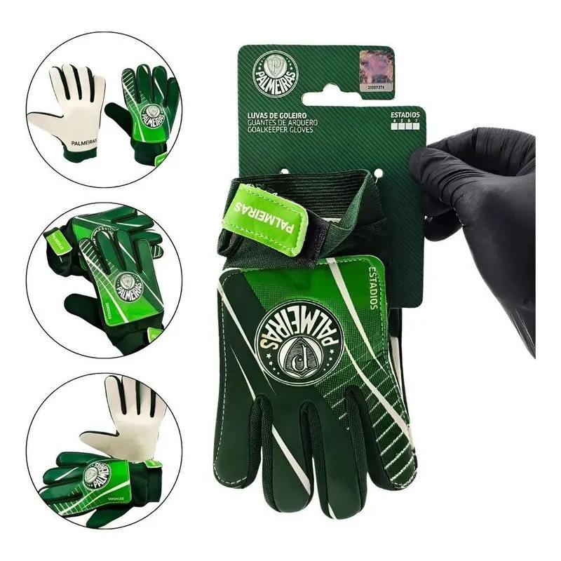 Luva De Goleiro Infantil Criança Palmeiras - Verde 5