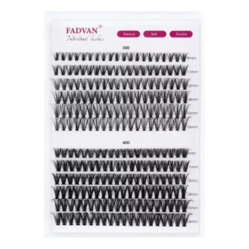 10x Cílios Fadvan 30/40d Tufos Volume Russo 0.07 D Mix