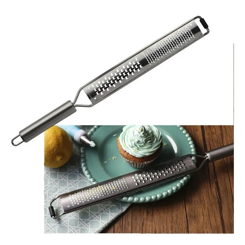 2x Ralador Zester 2 Faces Inox 39cm Mimo Style