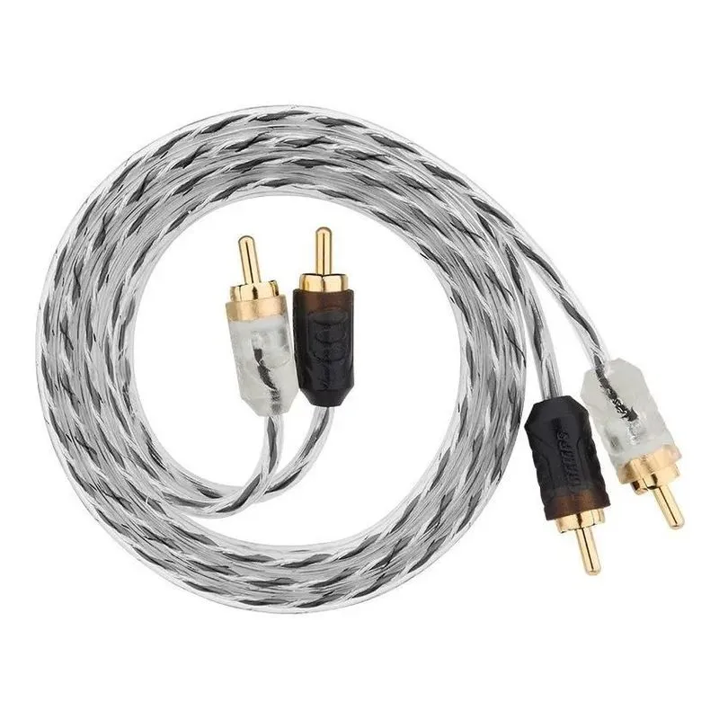 10x Cabo Rca Taramps 1 Metro 1m 100cm Banhado A Ouro Double