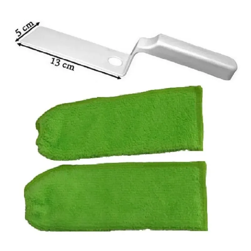 2x Limpador De Transpasse Espatula + 3 Refil Limpador Box Vi